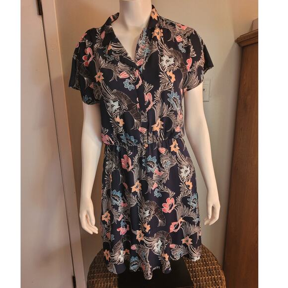 Banana Republic Floral Fit & Flare Dress - Size 2 Romantic Modest Church Smocked - Picture 1 of 10
